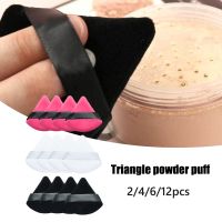 2/4/6/12/20Pcs Triangle Powder Puff Mini Face Makeup Sponge Cosmetics Soft Cotton Face Powder Puff Washable Velvet Makeup Tools