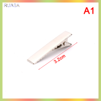 RUASA กิ๊บติดผมสีดำเขี้ยวเดี่ยว100ชิ้นกิ๊บติดผมจระเข้การตั้งค่าว่างเปล่ากิ๊ฟหนีบผม