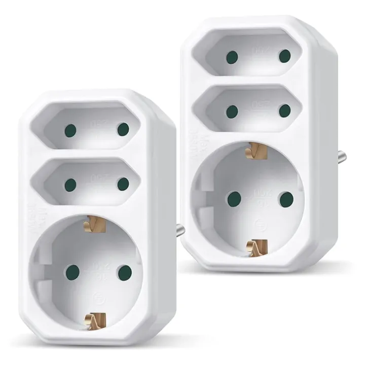 European Type Conversion Plug 1 TO 3 Way EU Standard Power Adapter
