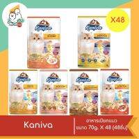 Kaniva อาหารเปียกสูตรสำหรับแมว สูตร Vitamin Ball ขนาด 70g. X48 (48ชิ้น)