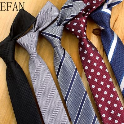 6cm Mens Striped Tie Business Skinny Ties for Men Fashion Corbatas Gravata Jacquard Wedding Dress Shirt Accessories Neckties