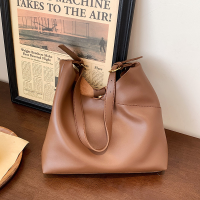 Minimalism Fashion Solid Color Tote Bag for Women High Quality Thick Leather Shoulder Purse Female Shopper Totes Black 20201 New