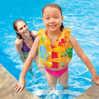 Children Inflatable Swimming Life Jacket Adjustable Double Button Floating Buoy Swimming Vest