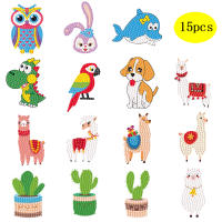 15pcs DIY Diamond Painting Stickers Kits for Kids DIY Mosaic Diamond Art Mosaic Sticker by Numbers Kits for Children Gift