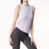 Lulu sports vest womens loose hip-covering thin yoga top T-shirt  1317