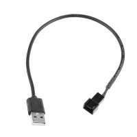 USB 2.0ตัวผู้เป็น USB ไฟ PWM 5V 3-Pin สำหรับสายอะแดปเตอร์แฟนแขนเสื้อสำหรับเคสตัวปรับสำหรับพัดลมสายต่อ