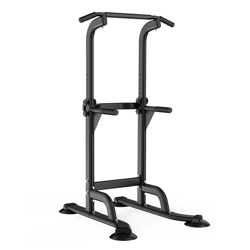 Exercise Tower Dip Stand Black Adjustable Height Strength Training Multi-Function Fitness Equipment RONSE Power Tower with Bench Pull Up Bar Dip Station Home Gym Pull Up Bar 