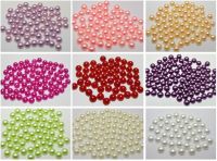 500 Mixed Colour Half Pearl Bead 8mm Flat Back Round Gems Scrapbook Craft Beads