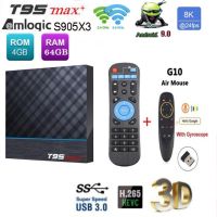 T95 MAX Plus Amlogic S905X3 Smart TV BOX android9.0 4G 32G 64G 5G Dual WIFI BT4.0 USB 3.0 HDR 3D 8K vs mecool km2 x96q t95z