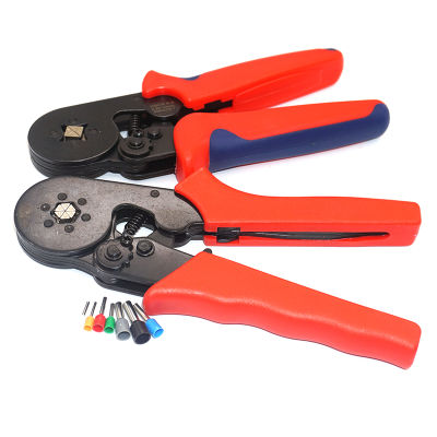 Crimper Plier HSC8 6-46 Self-adjusting Crimping Tools Used for 23 - 10 AWG (Similar to 0.25 - 6 mm2) Cable End-sleeves Ferrules
