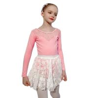 Toddler Girls Long Sleeve Ballet Leotards Team Basic Dance Gymnastics Dresses Tutu Outfit Ballerina with Lace Skirt