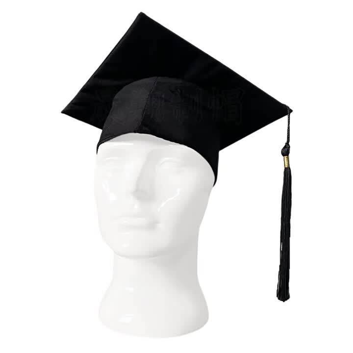 black-bachelor-cap-university-graduation-ceremony-doctor-cap-gift