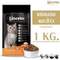 Lincoln สูตรแซลมอนและข้าว ควบคุมน้ำหนัก 1 kg อาหารเม็ดเกรดพรีเมี่ยมสำหรับแมว อายุ 1 ปีขึ้นไป Greatestpetshop