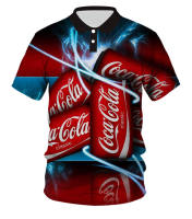 Coca-Cola Coke Cool Red Hiphop 3D Print Women Men Summer Polo Casual Poloshirt 52（Contact the seller, free customization）