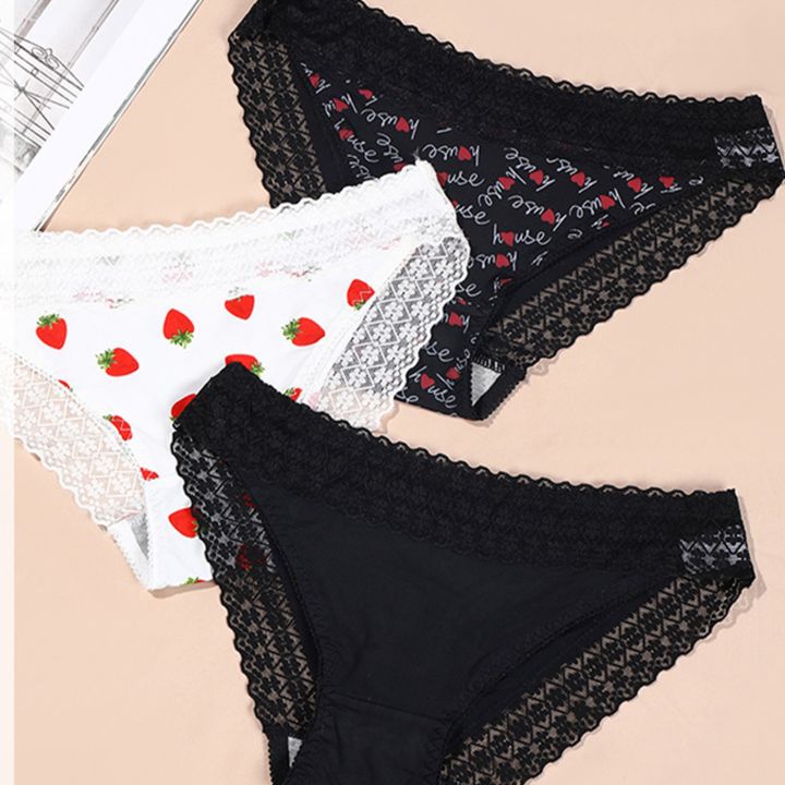 Lingerie For Women Set For Sex Womens Lace Printing Through Waist Bikini  Brief Underwear sexy underwear women
