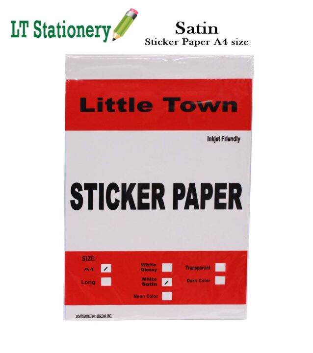 Satin / Glossy Sticker Paper A4 size Lazada PH
