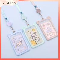 VJMHGS 1PC ของขวัญสำหรับนักเรียน เอกลักษณ์เฉพาะตัว สายคล้องม้วนเก็บได้ ซองใส่บัตรรถเมล์ เคสคลุมบัตรเครดิต ซองใส่บัตรประชาชน ที่ใส่บัตร