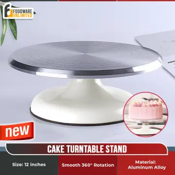 25cm Alloy Cake Turntable Cake Stand Platform Round Rotating Revolving Cake  Tools