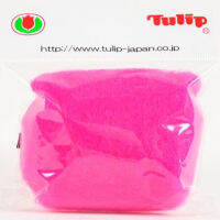 Tulip Wonder wool, Bright Pink, 10g / ใยขนแกะสำหรับงาน needle felting ขนาด 10 กรัม สีชมพูสด แบรนด์ Tulip จากประเทศญี่ปุ่น (TWW320)