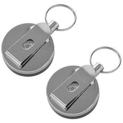 2pcs Heavy Duty Retractable Reel Badge ID Holder Clip Nurse Name Card