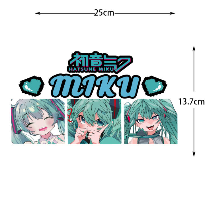 jdm-สติกเกอร์ติดมอเตอร์ไซค์สาวน่ารักฟิกเกอร์การ์ตูนอนิเมะญี่ปุ่น-hatsune-miku-รถสกูตเตอร์ไฟฟ้าสะท้อนแสงจักรยานยนต์อุปกรณ์ตกแต่งตัวเครื่อง