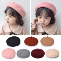 เด็กสาว Beret หมวกสีทึบวินเทจ Beret หมวกหมวกหมวกหมวกสำหรับเด็กเด็กทารก2-8ปี