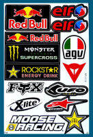 สติกเกอร์ Red Bull elf agv MOOSE RACING UFO สติกเกอร์แต่งรถ สำหรับรถมอเตอร์ไซค์ ติดรถยนต์ หมวกกันน็อค รถแข่ง รถซิ่ง รถวิบาก Stickers ยอดฮิต จำนวน 1 แผ่น