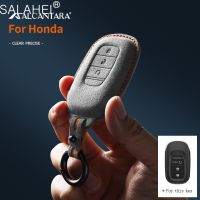 Alcantara Suede Car Key Case Cover Holder Shell For Honda Civic 11Th Gen VE-1 Accord Vezel Freed Pilot CRV 2021 2022 Accessories