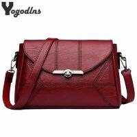 [Baozhihui]Simple Messenger กระเป๋าผู้หญิง Flap Lock กระเป๋าถือ Mother Ladies Purse Designer กระเป๋าสะพายไหล่ขนาดเล็ก Pu Leather