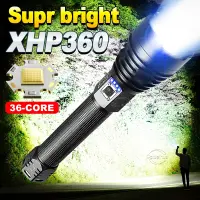 sell well feytu308 - / Super 36 Core LED XHP360พลังงานสูงไฟฉาย Led แบบชาร์จยุทธวิธีแสงแฟลช80000000LM ไฟฉายแสงตั้งแคมป์มือโคมไฟ