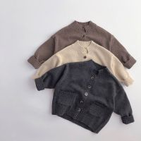 3472C Recommend Childrens Sweater 2022 Autumn Hot Sale Retro Boys Sweater Cardigan Girls Knitted Wool Cardigan Coat