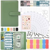A6 Binder Budget Planner Notebook Covers Folder A6 Size 6 Hole Binder Pockets Plastic Binder Zipper Money Saving Envelope Note Books Pads