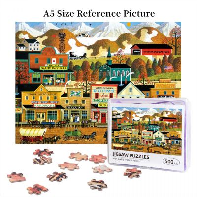 Charles Wysocki Petes Gambling Hall Wooden Jigsaw Puzzle 500 Pieces Educational Toy Painting Art Decor Decompression toys 500pcs