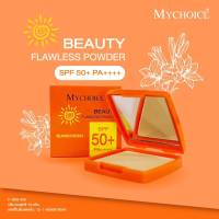 ถูกสุด!!  ขายดี  แป้งพัฟผสมรองพื้น และกันแดดใบหน้า MYCHOICE BEAUTY FLAWELESS POWDER SPF50+ PA++++