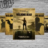 ✖㍿ โปสเตอร์วอลเปเปอร์ The Walking Dead Mural Negan Declas Jeffrey สไตล์เรโทร สําหรับตกแต่งบ้าน