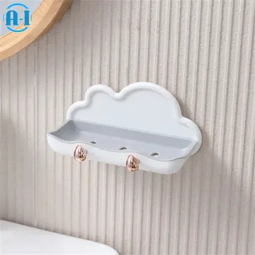 Bathroom Wall Mounted Soap Dish With Hook Multifunctional Self