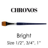 ESCODA พู่กัน สีน้ำ สีอคิลิค สีน้ำมัน หัวแบน Bright ขนสัตว์ CHRONOS BRIGHT TORAY-R MIX SYNTHETIC S/H E21352XXXX