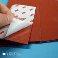 2pcs/lot 2mm Adhesive Silione Foam Rubber Sheet 163x203x2mm Closed Cell Silicon Sponge Sheet High Temps Resist Red Mat