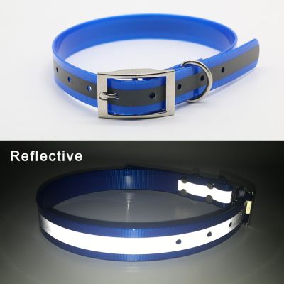 [HOT!] TPU Nylon Reflective Pet Dog Collar for Medium Big Dogs Night Safety Dog Collars Supplies Waterproof Collar for Dogs