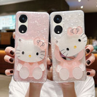 เคส OPPO Reno8 T 5G Reno8T สวยสะดุดตา ตกแต่งกระจกแต่งหน้ารูปแมวน่ารัก ล่าสุด เคสโทรศัพท์ oppo Reno 8 T 5G Reno 8T เคสมือถือ