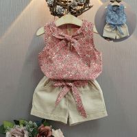 MyBaby Kids Sets Baby Girls Suits Cotton Floral Patterns Short +Pant Girls Clothing