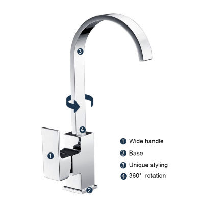 Single Lever Faucet Basin Faucets Modern Bathroom Mixer Tap Faucet Handle Single Hole Elegant Crane Tap Sink Mixer Kitchen