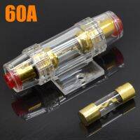 60A Car Audio Fuse Power Fuse Holder Transparent Gold Fuse Block 10000877