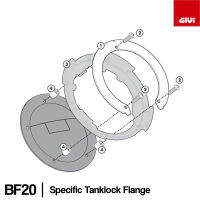 GIVI BF20 - Specific Tanklock Flange - อุปกรณ์สำหรับติดตั้งกระเป๋าถังนํ้ามัน