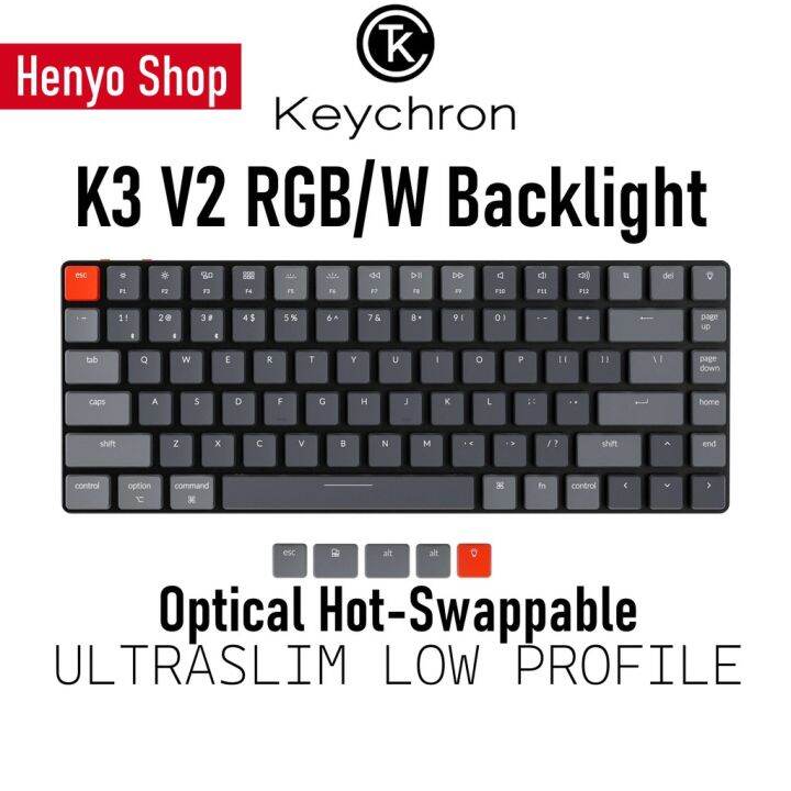 Keychron K3 V2 84-keys RGB/W BackLight HotSwap Ultraslim Aluminum ...