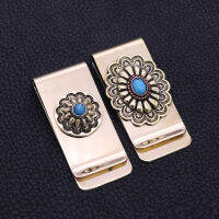 High ethnic style jewelry decoration ss wallet banknote folder bookmark clip metal wallet men retro money clip wallet PJ003