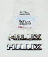 ของแท้ X2 GENUINE PARTS HILUX โลโก้ไฮลักษ แท้ ติดข้างแก้ม 1คู่ สีชุบ-ดำ โตโยต้า HILUX MIGHTY-X LN 85-111 SR-5 1989-1998