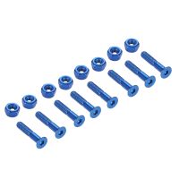 8pcs Carbon Steel Skateboard Truck Screws with Nuts Longboard Skate Board Bridge Replacement Hardware Set Nail Screw Bolts