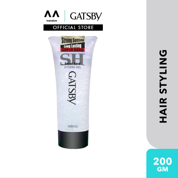 GATSBY Styling Gel Super Hard 200gm (mens hair gel, hair gel hair styling,  hair setting) | Lazada