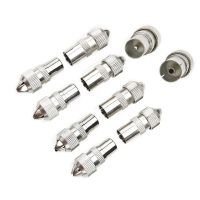 10 pcs Zinc alloy TV Aerial Coaxial Cable Connectors Adaptor (5 males 5 females)